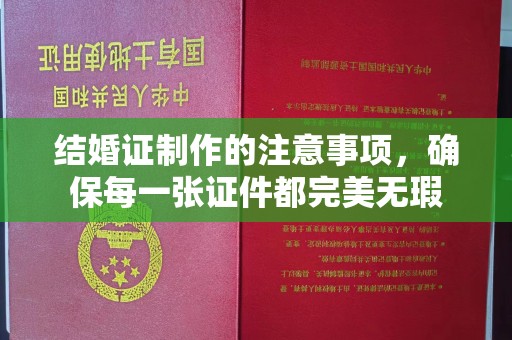 信丰结婚证制作的注意事项，确保每一张证件都完美无瑕